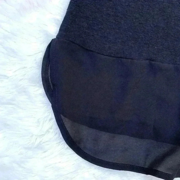 Lucky Brand Mixed Media Linen Blend V-Neck Sheer Hem Henley Blouse Size S - Picture 13 of 14